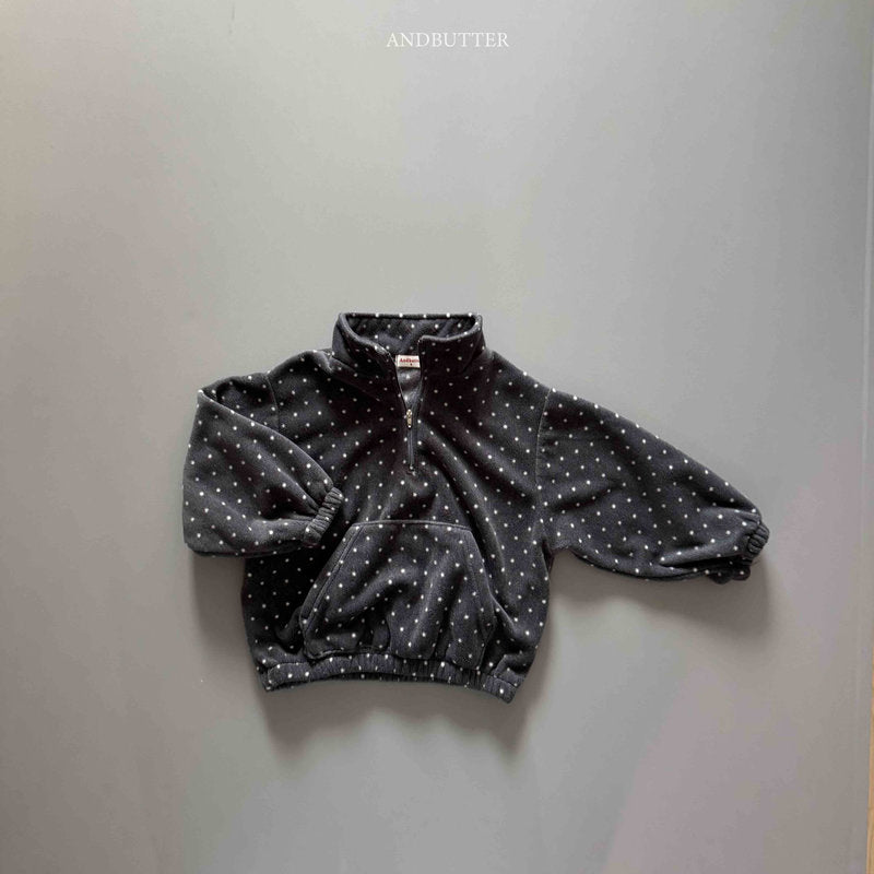 【予約】Dot Half-Zip  /  andbutter (S-JM)