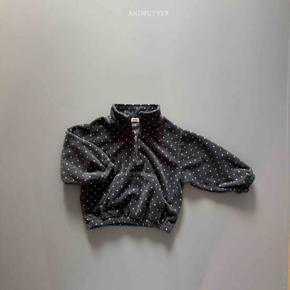 【予約】Dot Half-Zip  /  andbutter (S-JM)