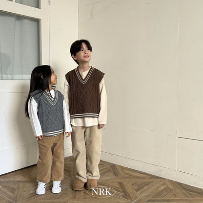 【予約】school look vest /  NRK (XS-4XL)　