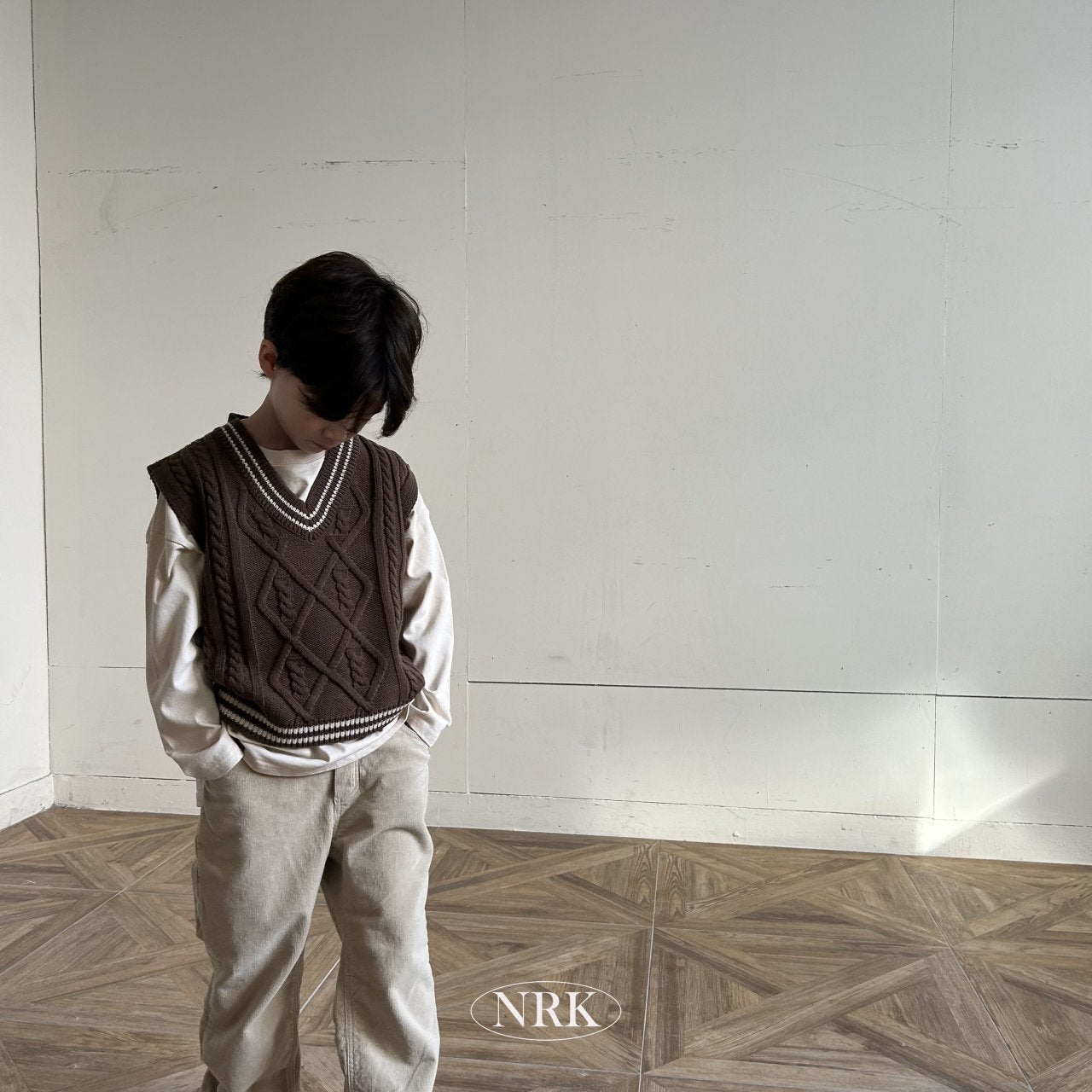 【予約】school look vest /  NRK (XS-4XL)　