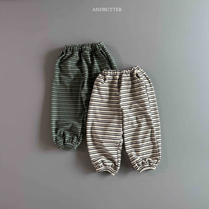 【予約】Mellow Stripe Jogger   /  andbutter (S-JM)