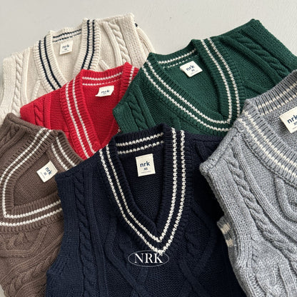 【予約】school look vest /  NRK (XS-4XL)　