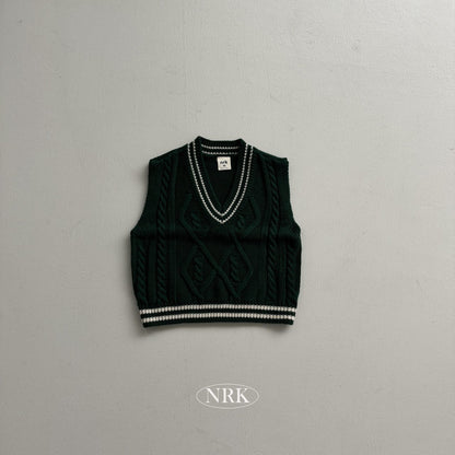 【予約】school look vest /  NRK (XS-4XL)　