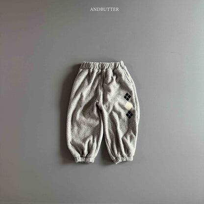 【予約】worm-argyle terry jogger  /  andbutter (S-JM)