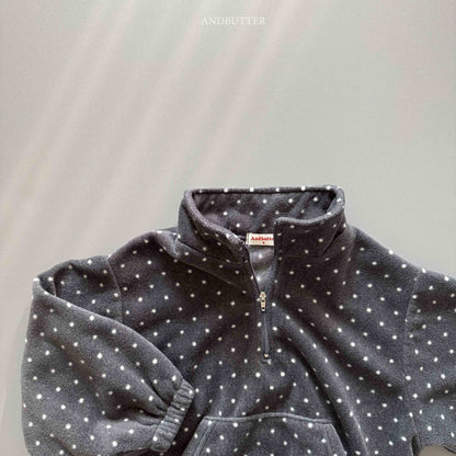 【予約】Dot Half-Zip  /  andbutter (S-JM)