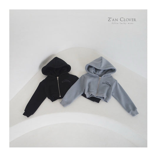 【予約】ARMY crop hood zip up  /  zanclover (3-19号)