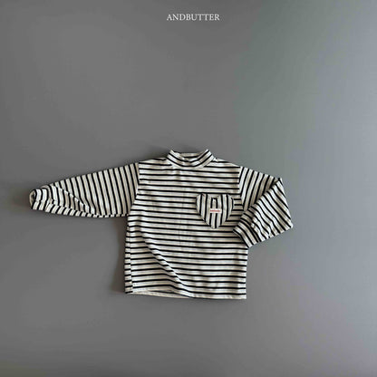 【予約】Heart Pocket Turtleneck  /  andbutter (S-JM)