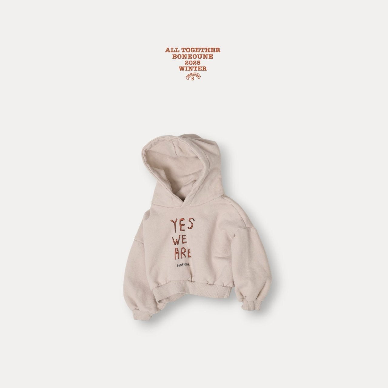 【予約】YES crop hoodie  / boneoune (XS-JL)