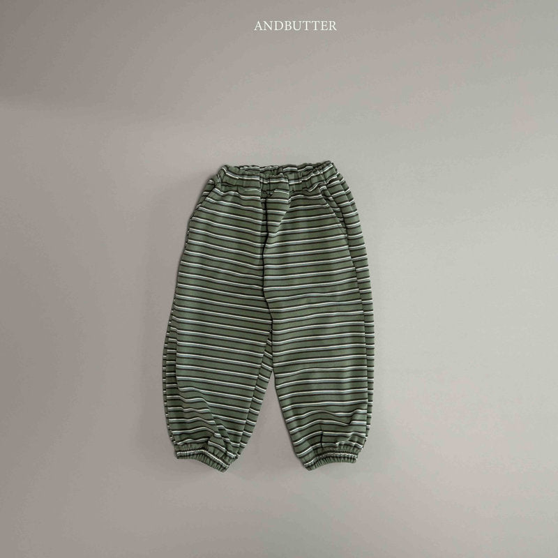 【予約】Mellow Stripe Jogger   /  andbutter (S-JM)