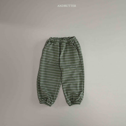 【予約】Mellow Stripe Jogger   /  andbutter (S-JM)