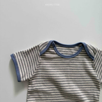 【予約】Boat neck mix T / andbutter(S-JM)