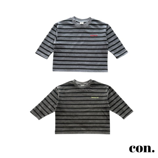 【予約】ピグメントボーダーTシャツ/ con. (XXS-M) 피그페이보릿