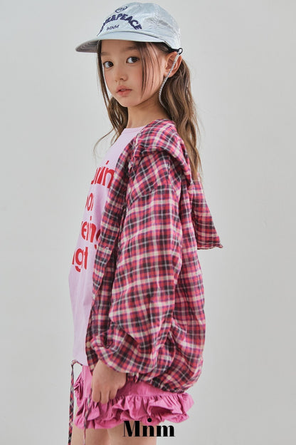 【予約】check hood shirt / minimal