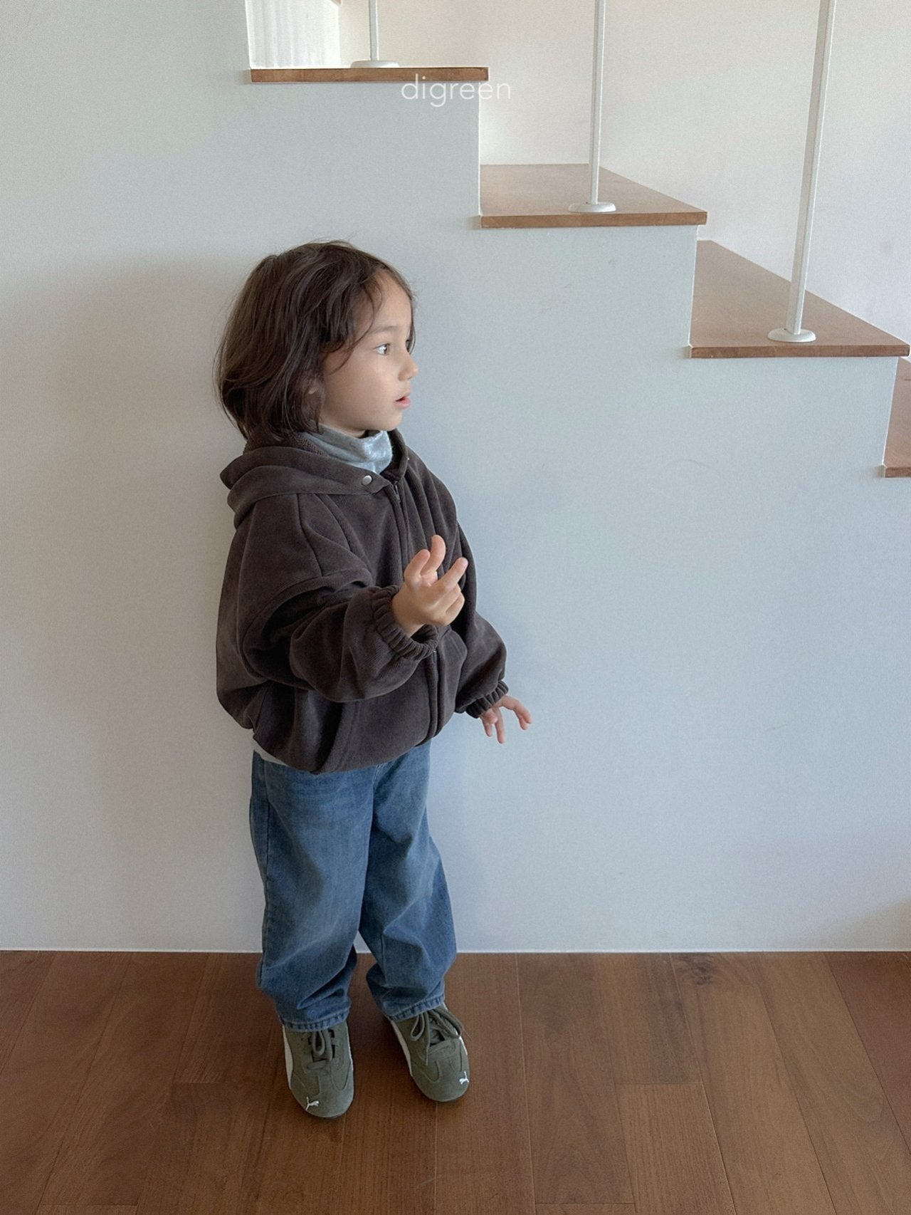 【予約】Bell Hoodie Zip up  /  digreen(S-XXL)