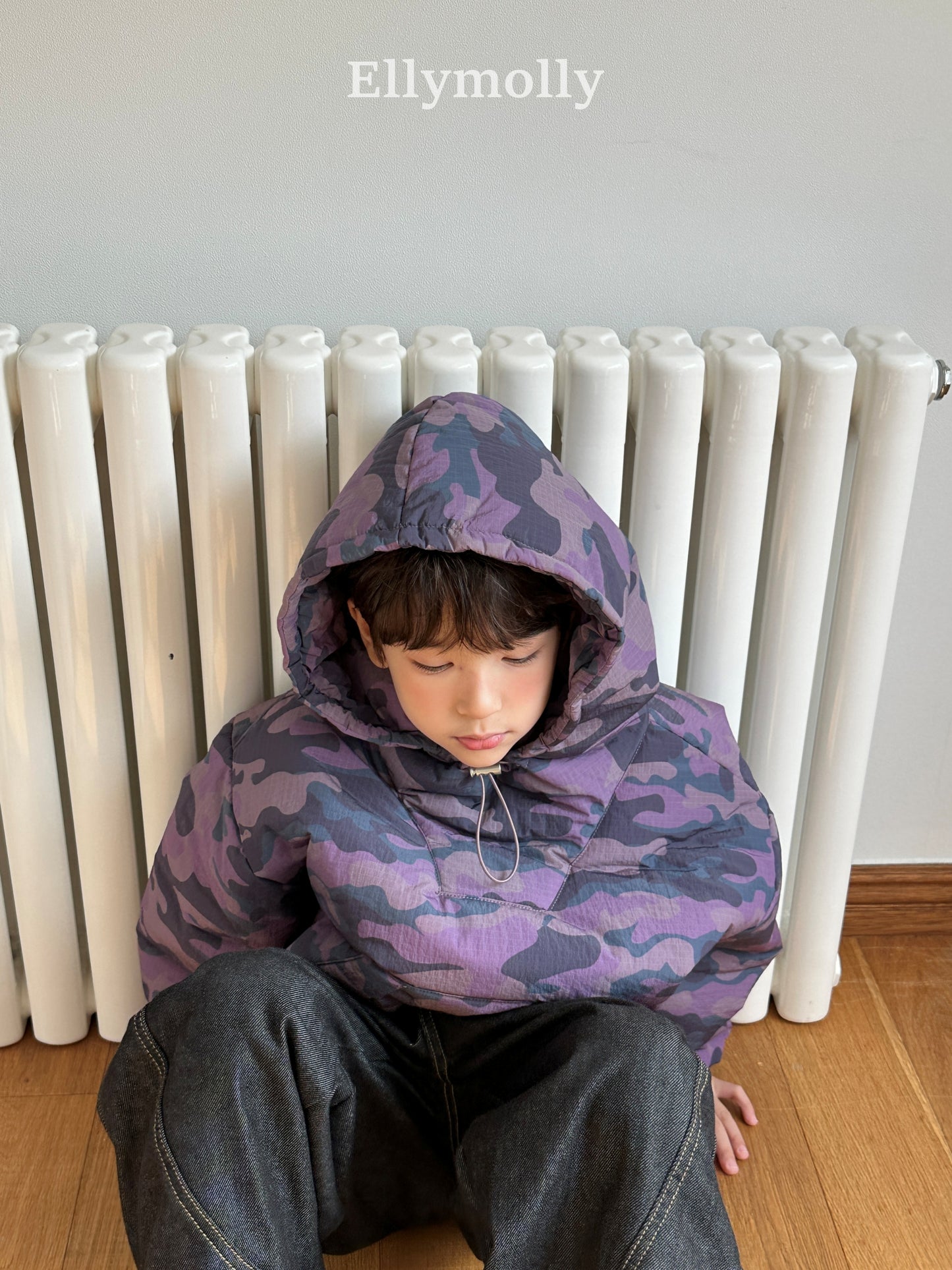 【予約】camouflage padding hood / ellymolly (5-19号)