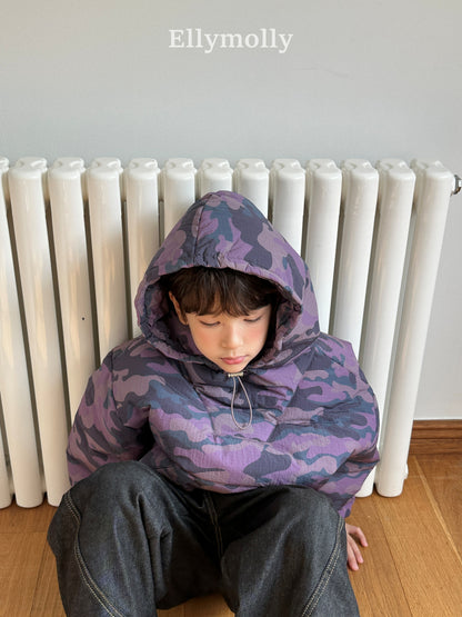 【予約】camouflage padding hood / ellymolly (5-19号)