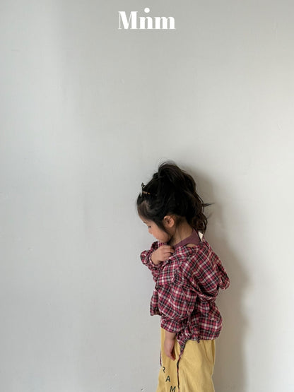 【予約】check hood shirt / minimal