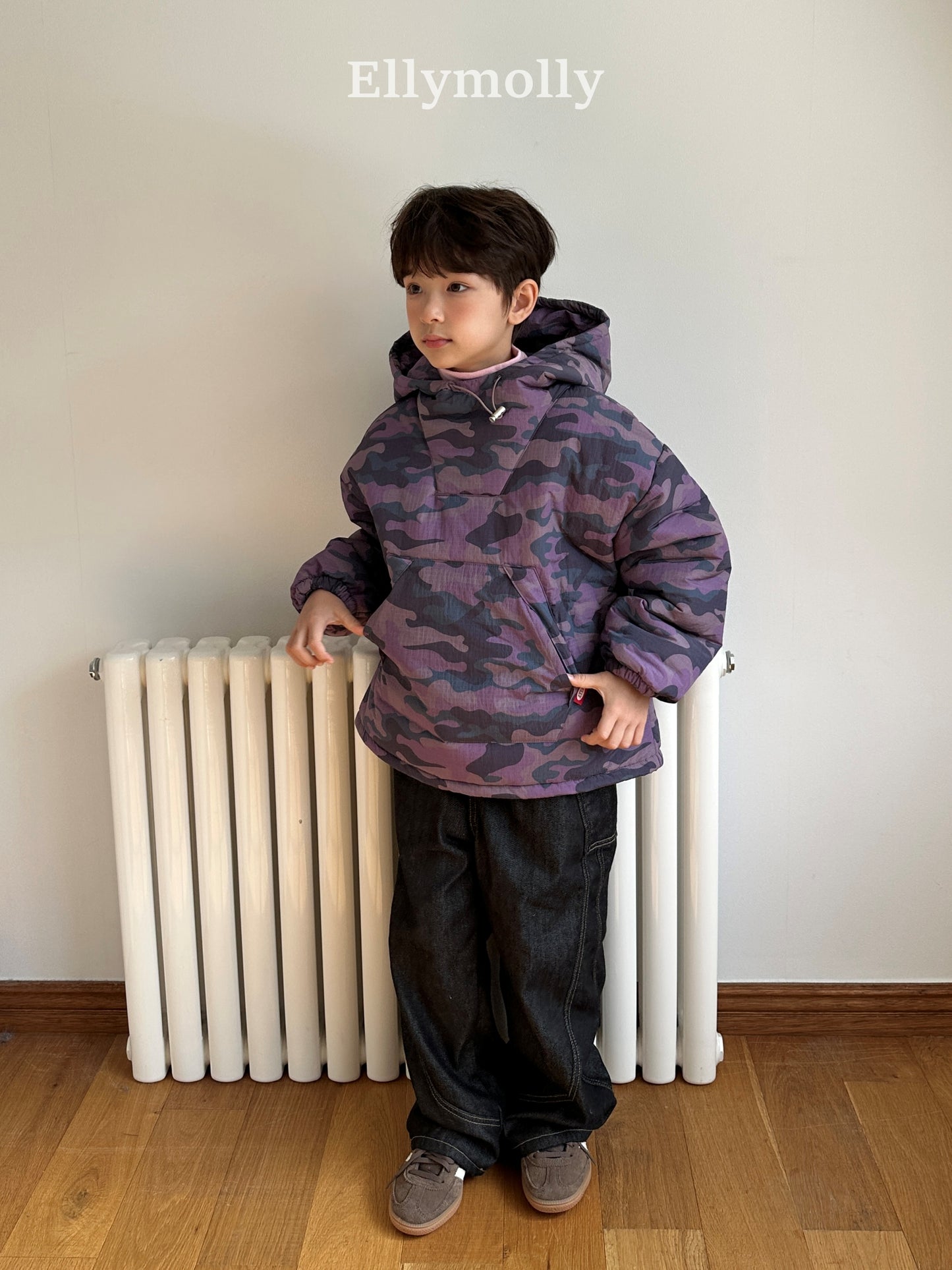【予約】camouflage padding hood / ellymolly (5-19号)