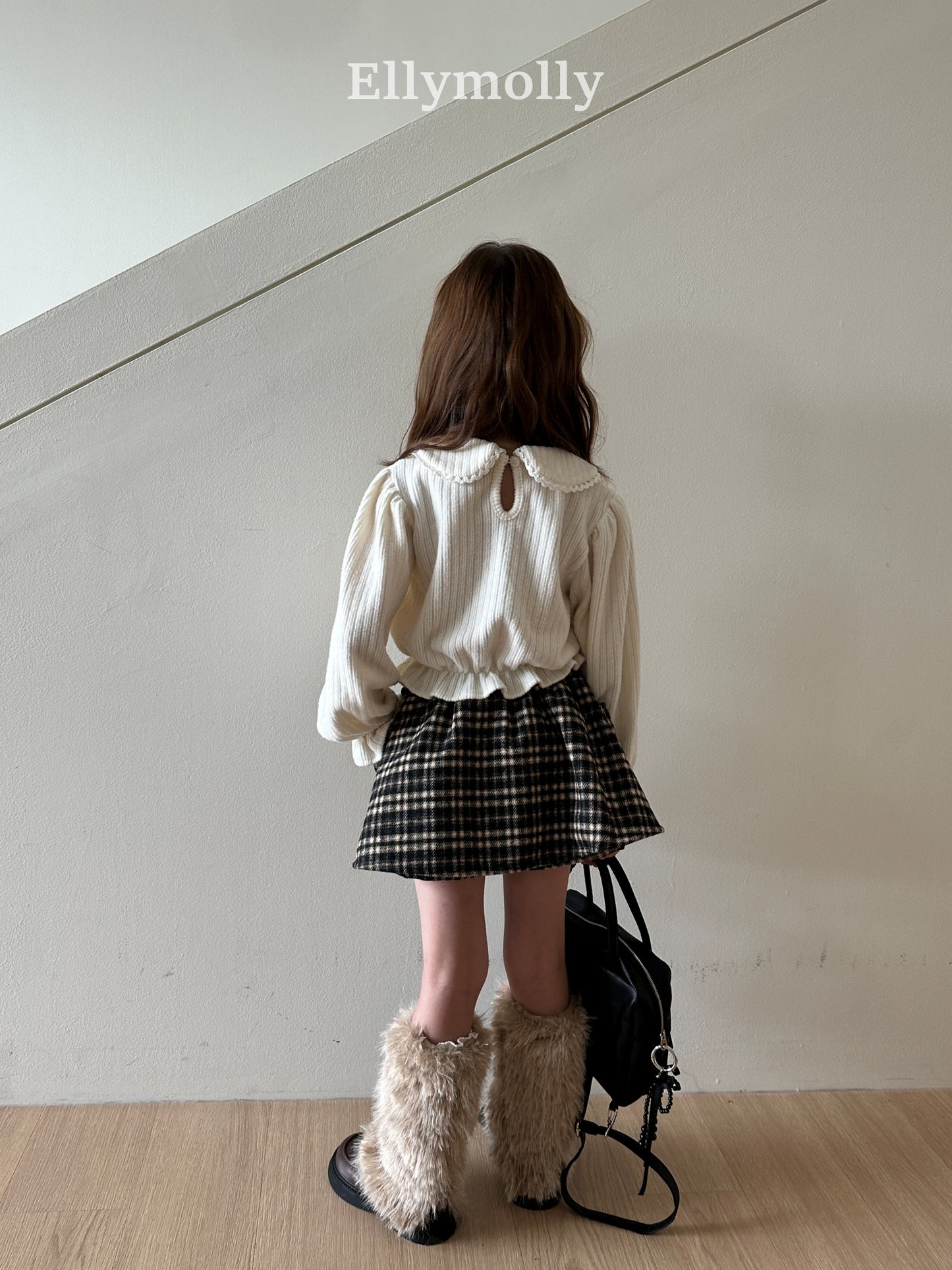 【予約】miso check wrap pants / ellymolly (5-19号)