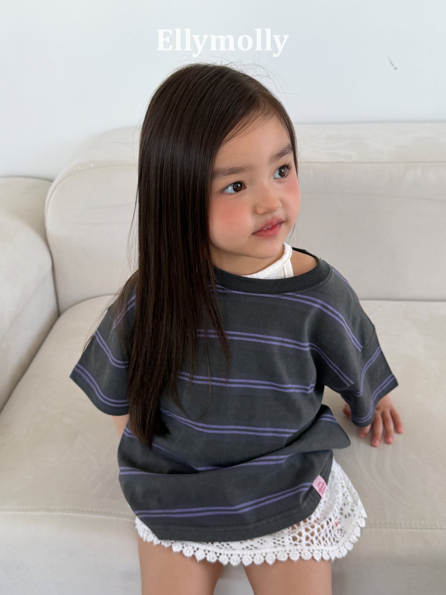 【予約】washed stripe box T / ellymolly5-19号