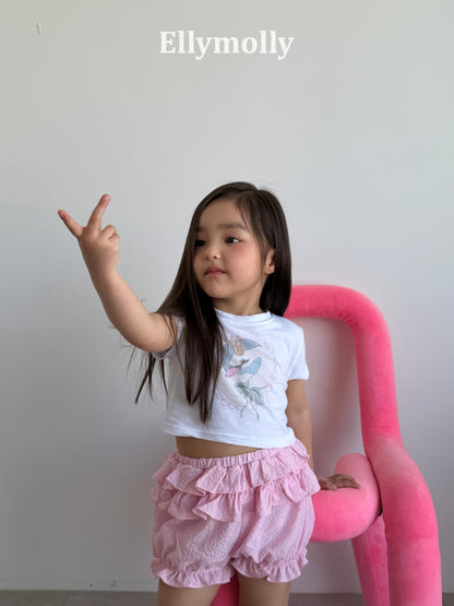 【予約】Petal Tiered Shorts / ellymolly 5-15号 페탈티어쇼츠