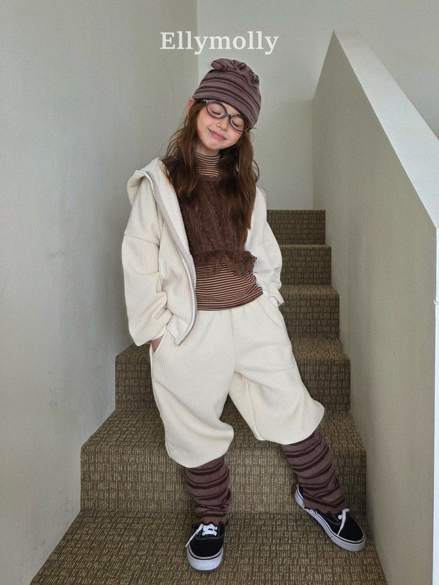 【予約】heart border warmer  / ellymolly