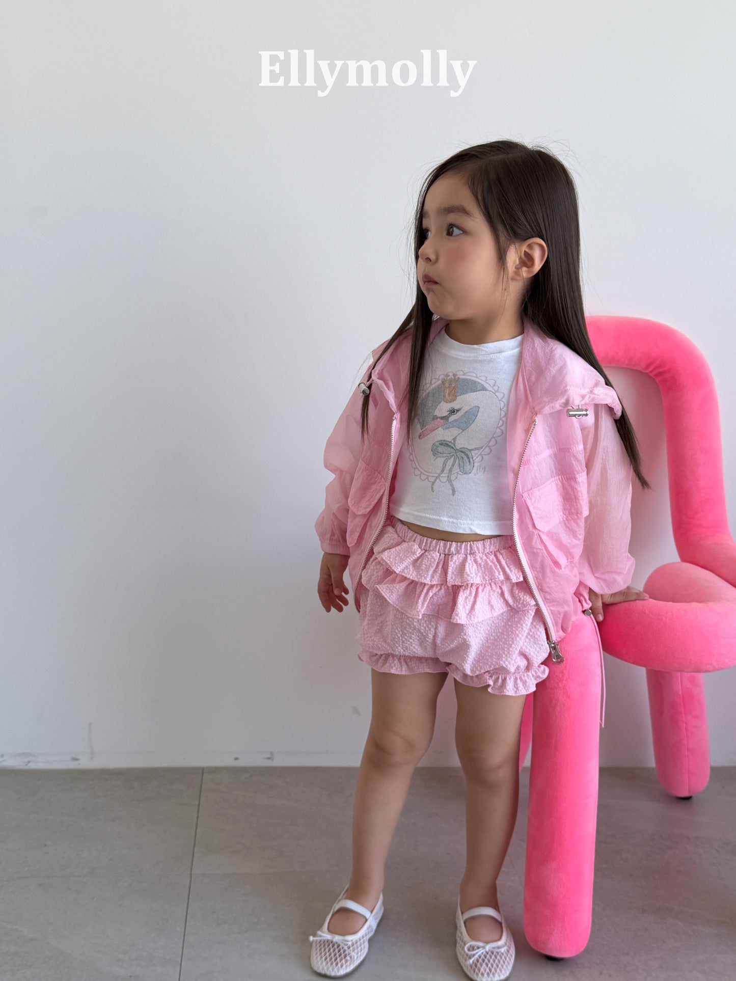 【予約】Petal Tiered Shorts / ellymolly 5-15号 페탈티어쇼츠