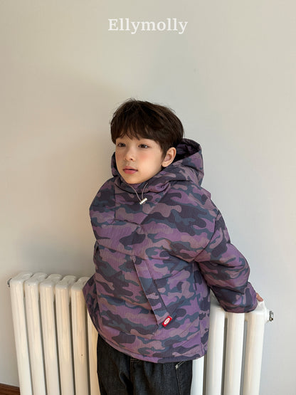 【予約】camouflage padding hood / ellymolly (5-19号)