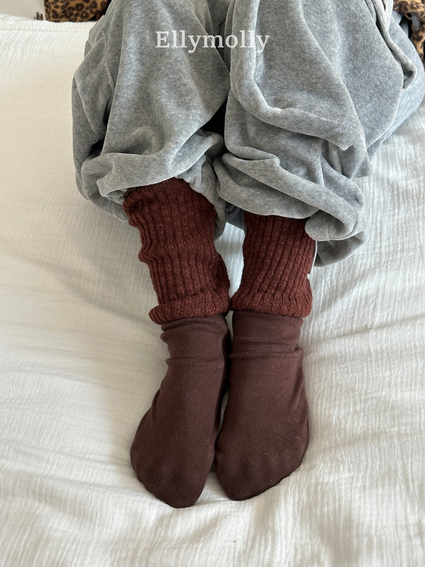 【予約】rib slub socks  / ellymolly