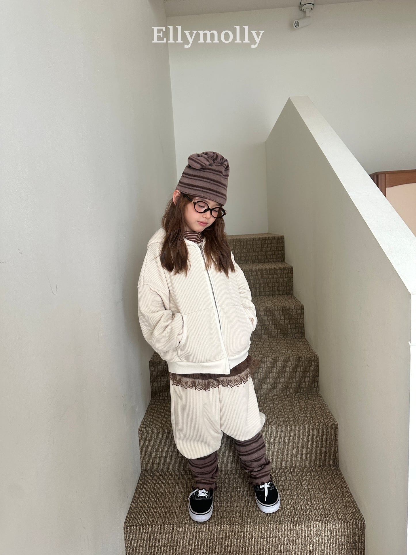 【予約】cozy rib hood zipup/ ellymolly (5-19号)