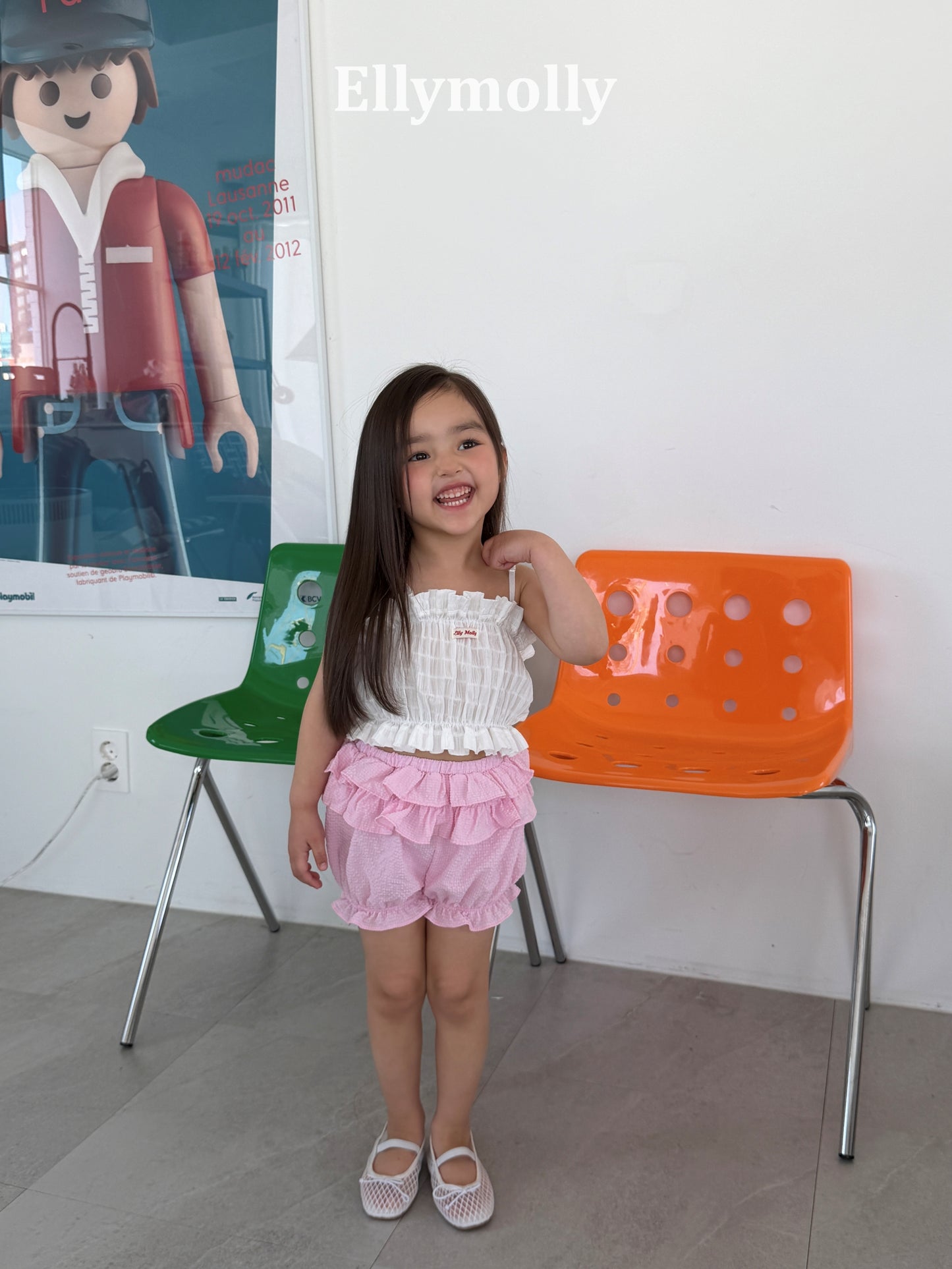 【予約】Petal Tiered Shorts / ellymolly 5-15号 페탈티어쇼츠