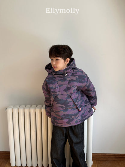 【予約】camouflage padding hood / ellymolly (5-19号)