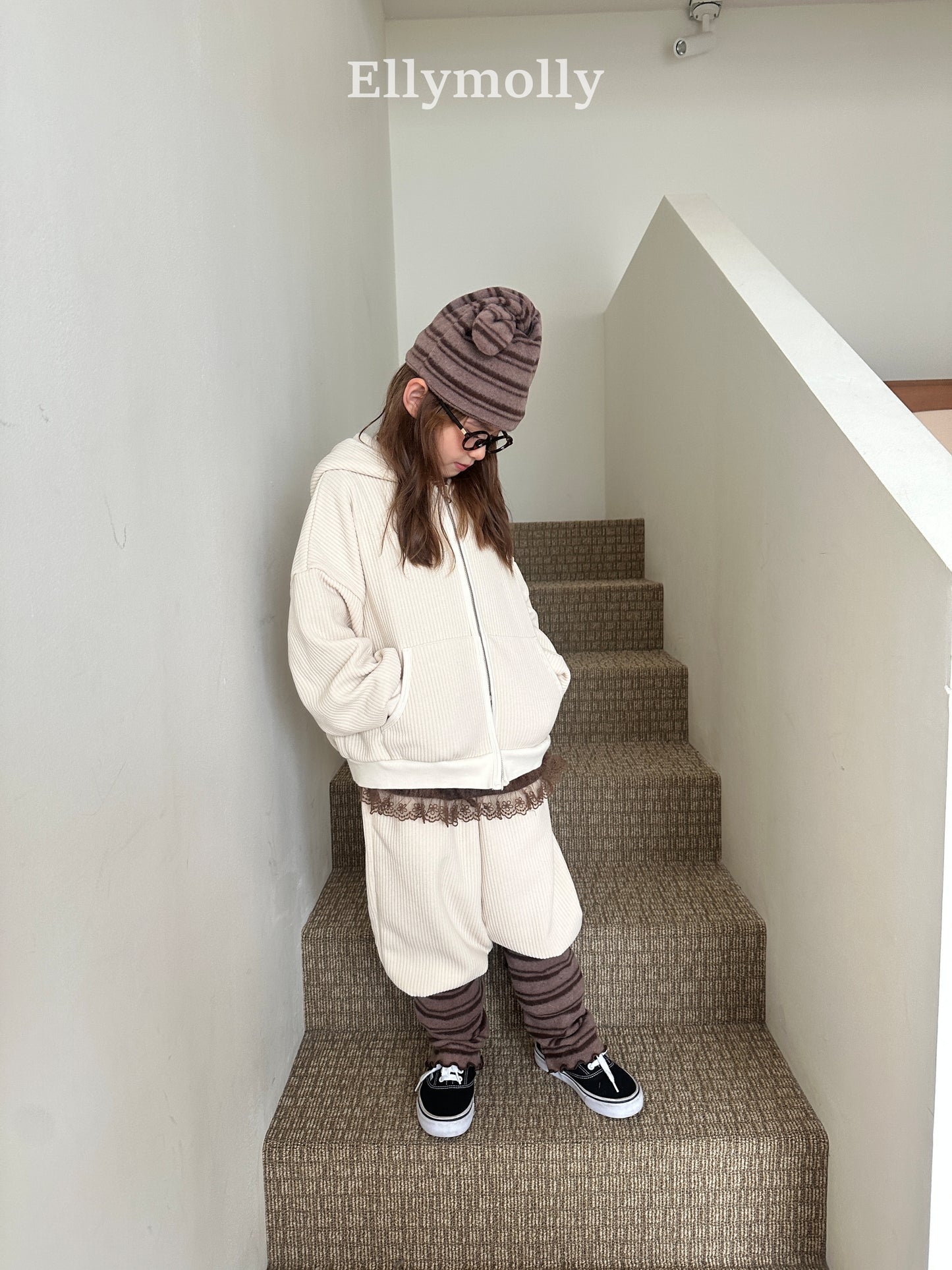 【予約】cozy rib hood zipup/ ellymolly (5-19号)