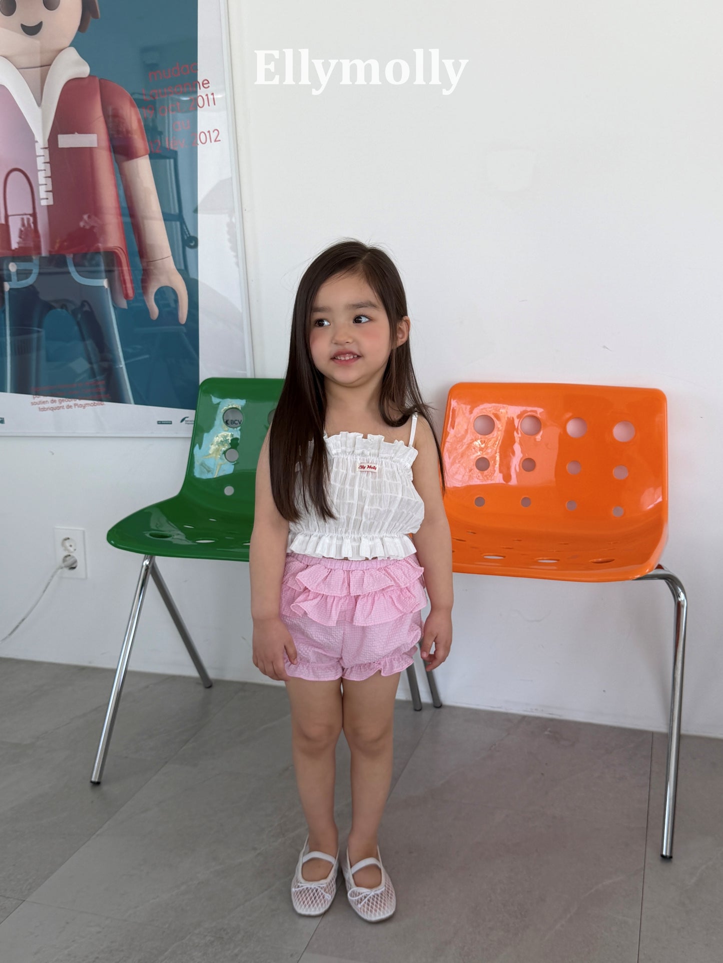 【予約】Petal Tiered Shorts / ellymolly 5-15号 페탈티어쇼츠