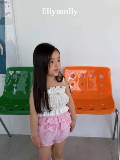 【予約】Petal Tiered Shorts / ellymolly 5-15号 페탈티어쇼츠