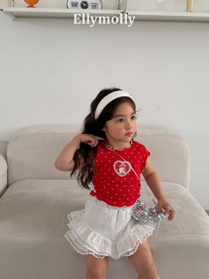 【予約】dot mimi shirring T / ellymolly5-15号