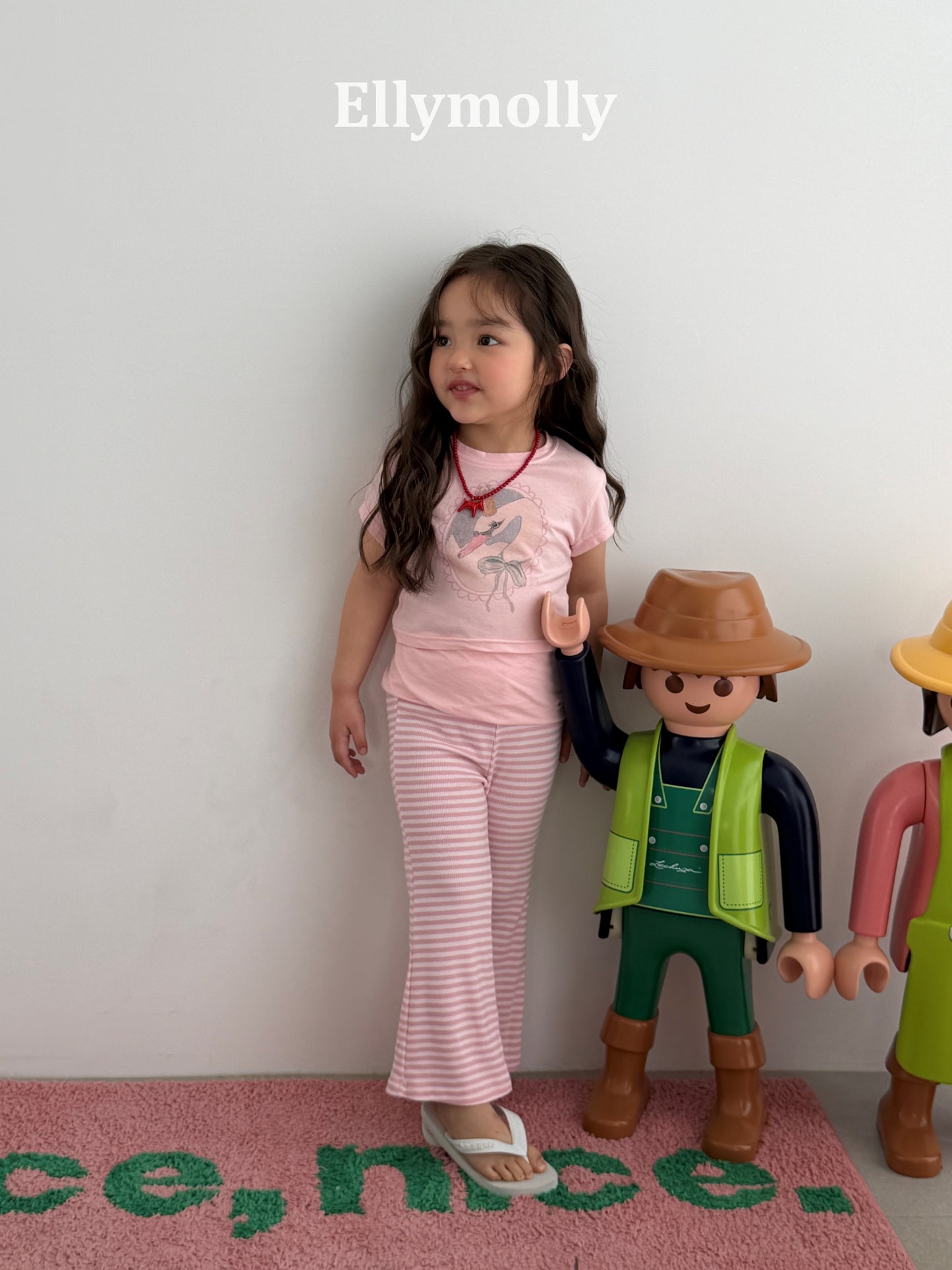 【予約】Pop Semi-Flare pants / ellymolly 5-15号 팝 세미플레어