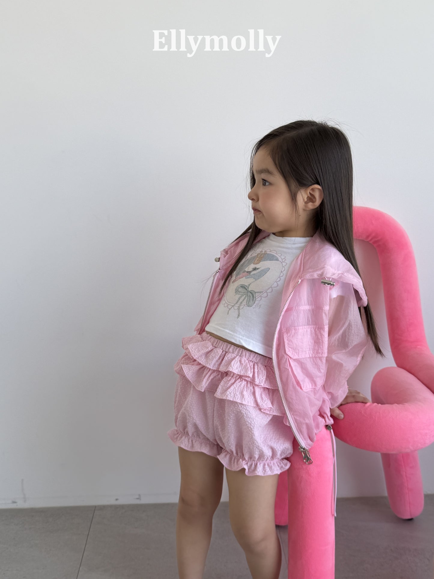 【予約】Petal Tiered Shorts / ellymolly 5-15号 페탈티어쇼츠