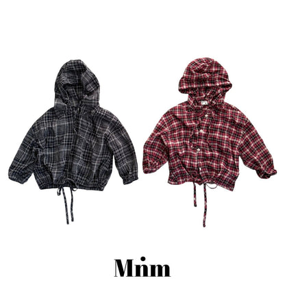 【予約】check hood shirt / minimal