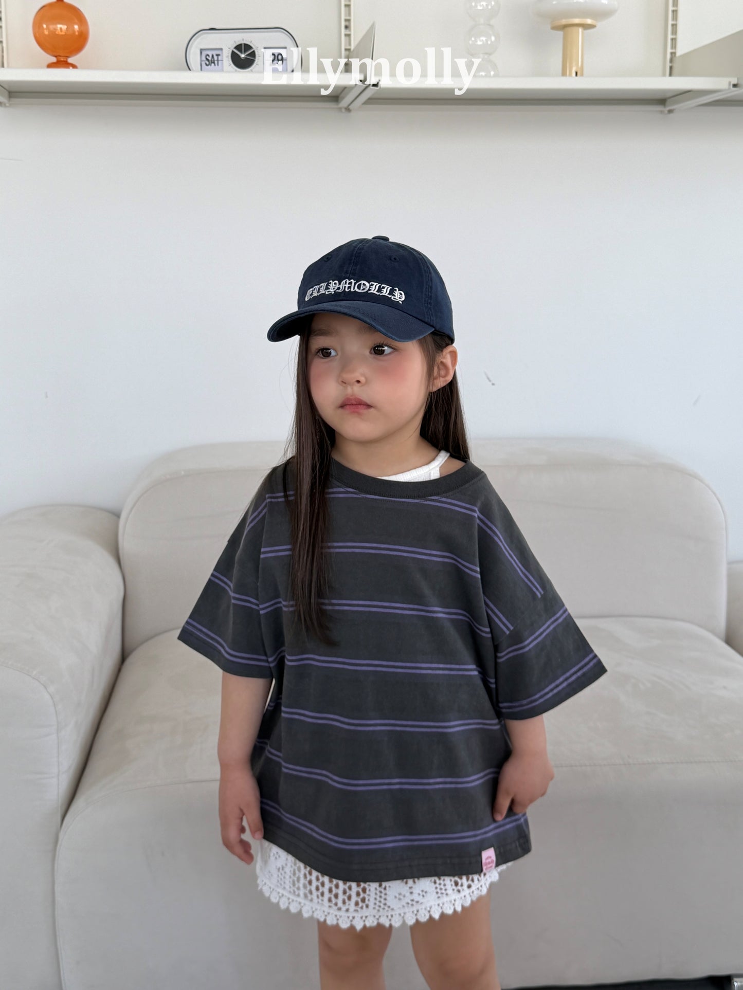 【予約】washed stripe box T / ellymolly5-19号