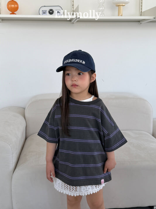 【予約】washed stripe box T / ellymolly5-19号