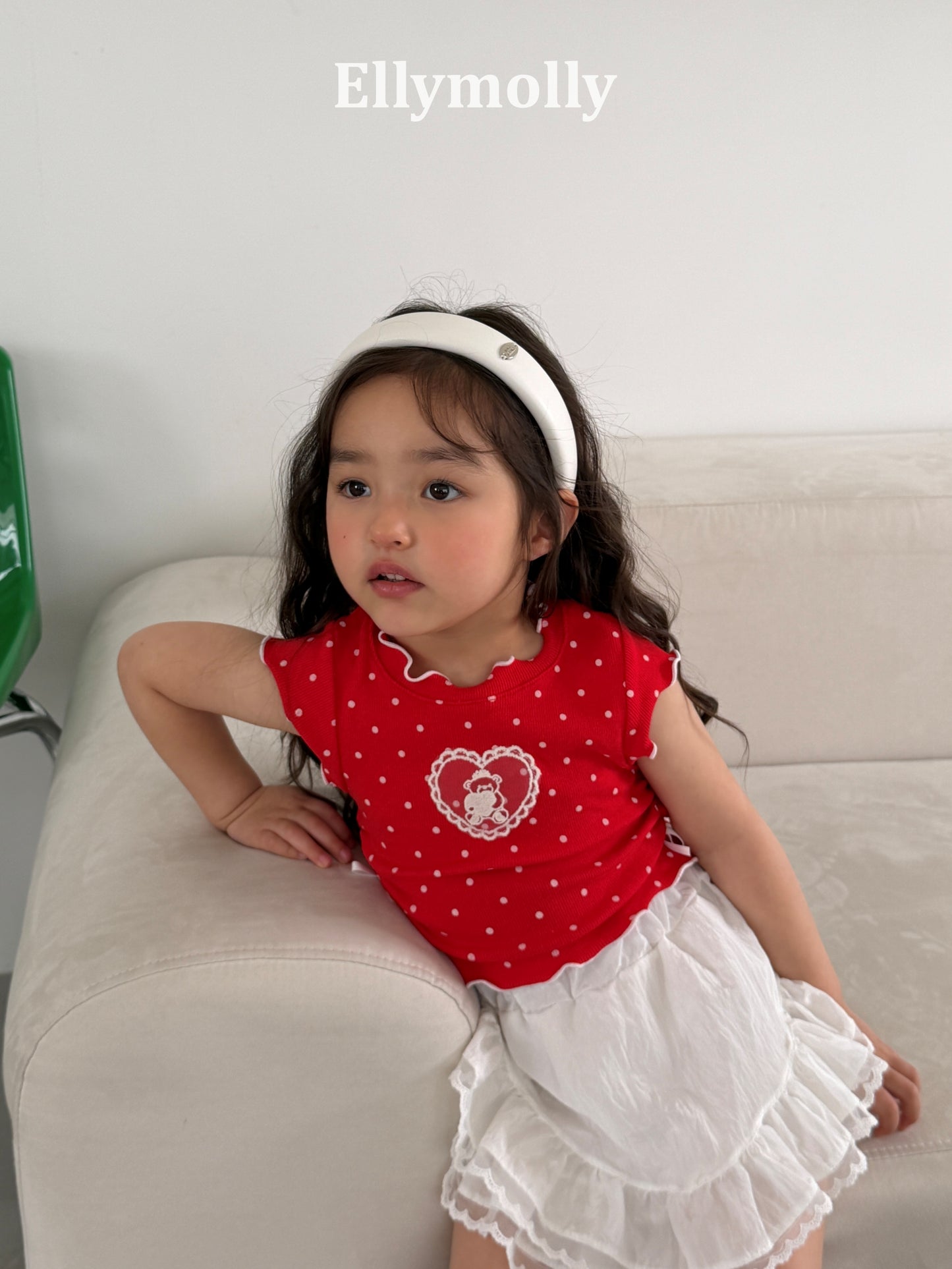 【予約】dot mimi shirring T / ellymolly5-15号