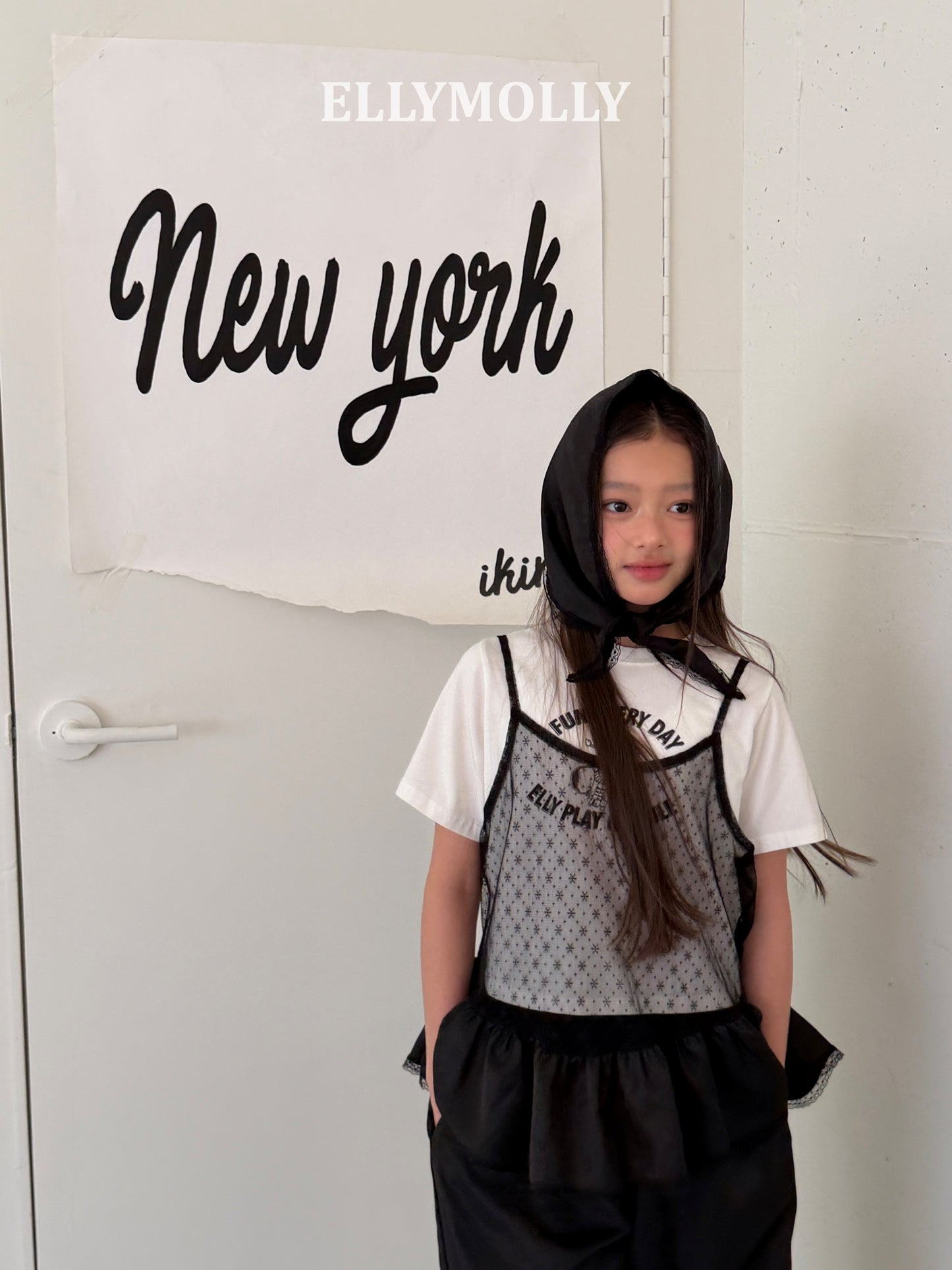 【予約】silhouette scarf / ellymolly스윙실루엣머플러