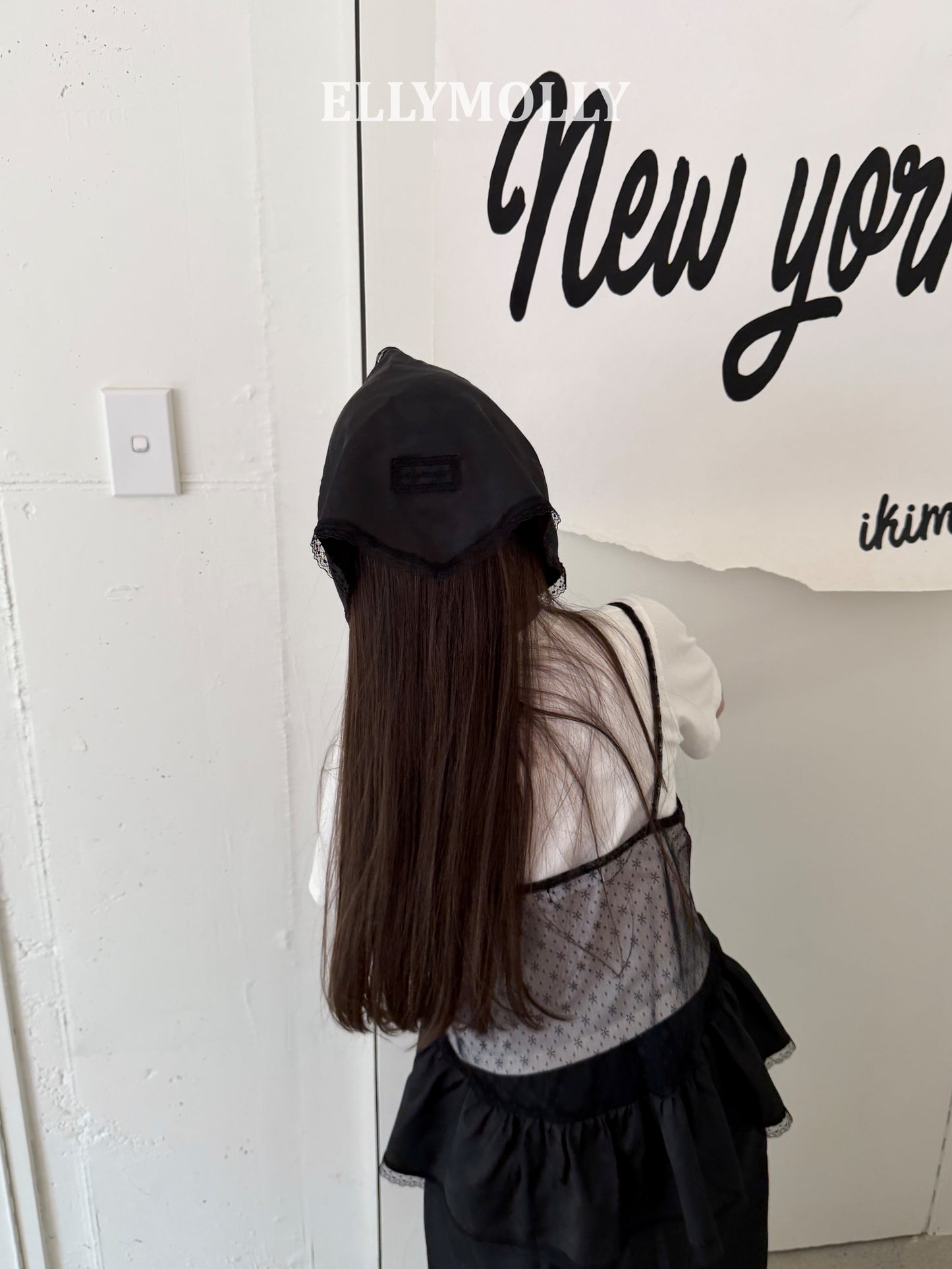 【予約】silhouette scarf / ellymolly스윙실루엣머플러