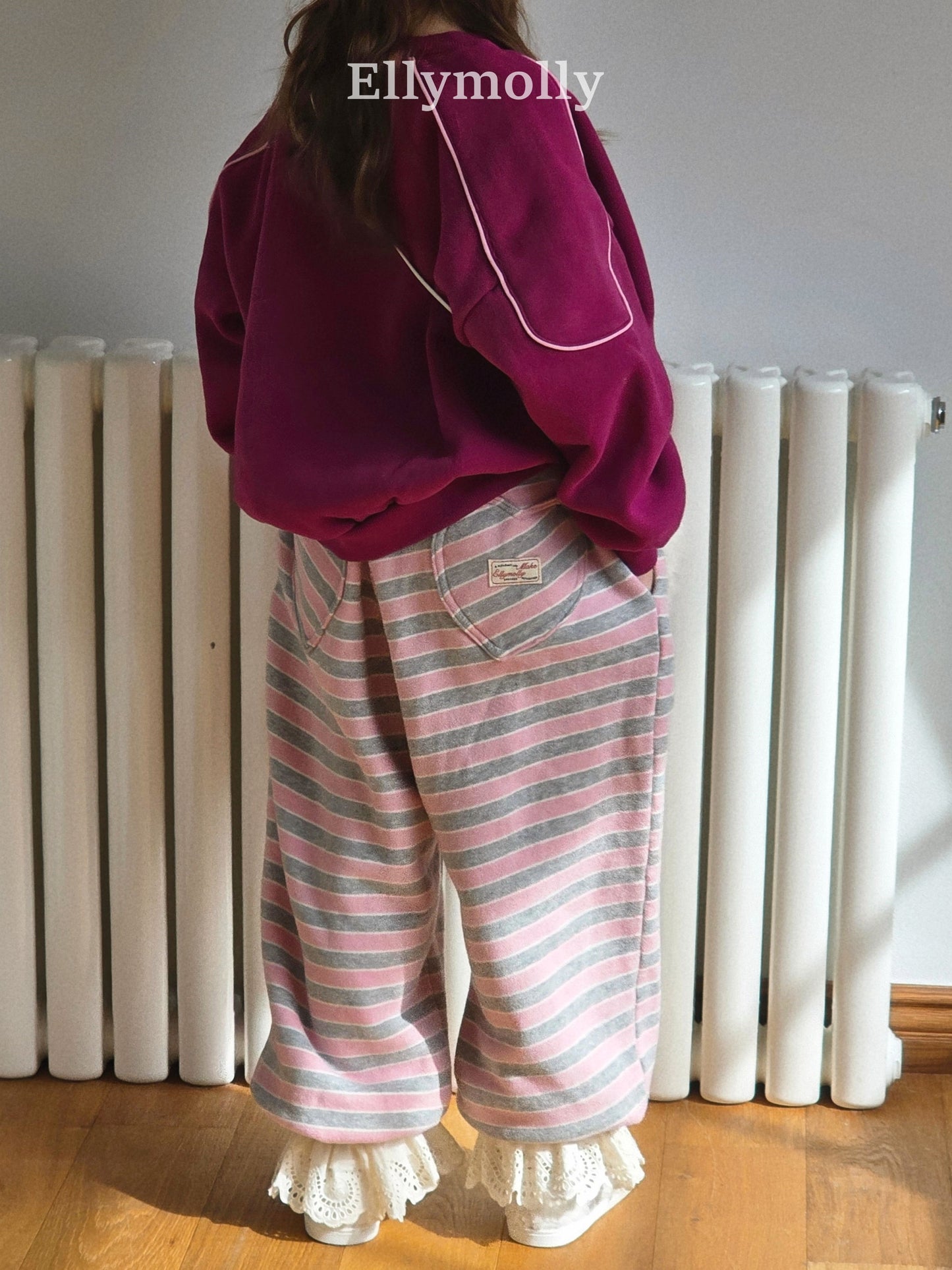 【予約】gray heart jogger pt / ellymolly (5-19号)