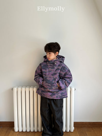 【予約】camouflage padding hood / ellymolly (5-19号)