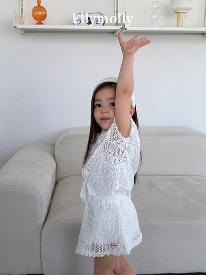 【予約】Crochet skirt / ellymolly5-15号  로지크로쉐