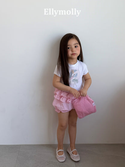 【予約】Petal Tiered Shorts / ellymolly 5-15号 페탈티어쇼츠