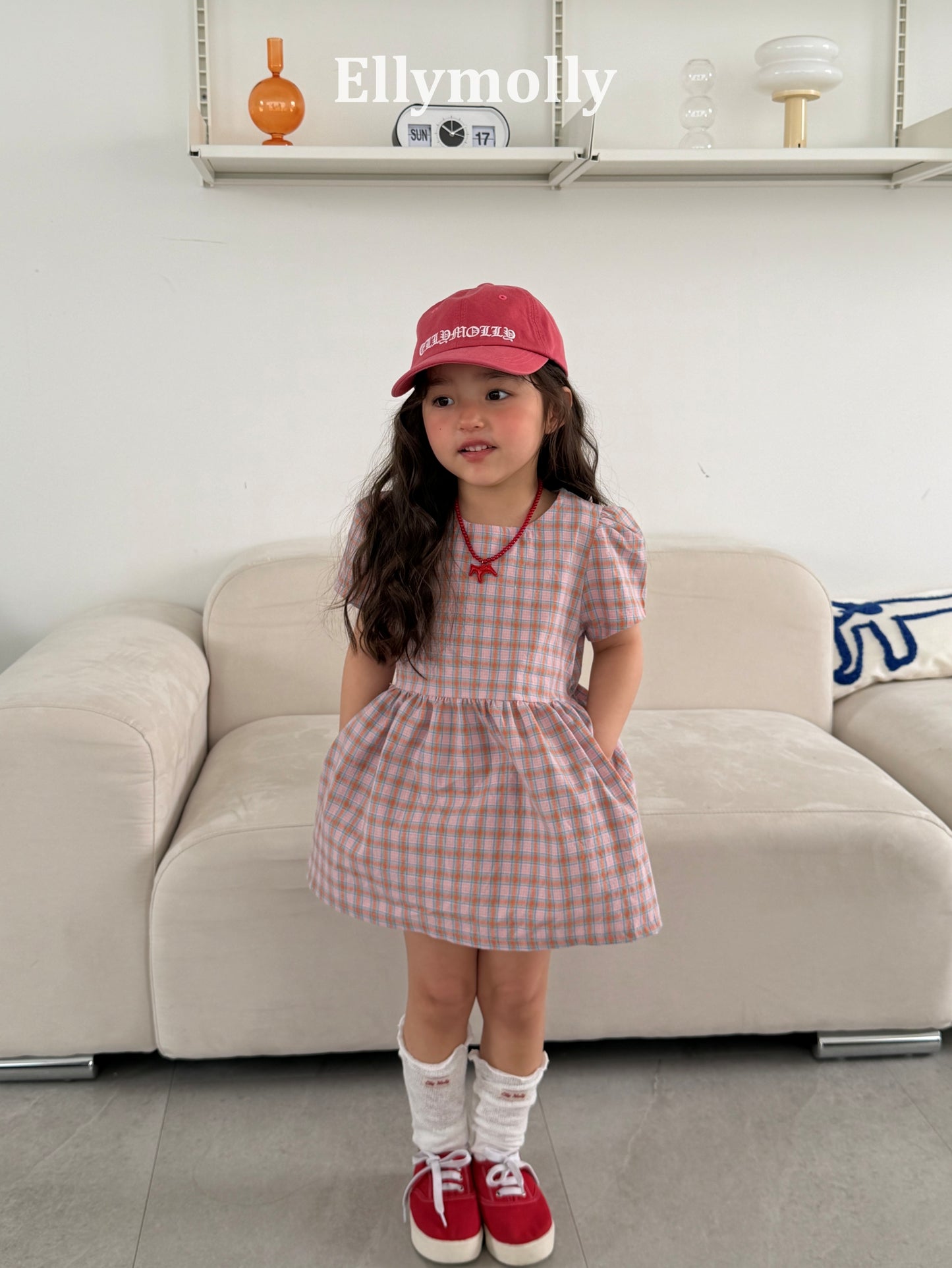 【予約】mellow check one-piece / ellymolly5-15号