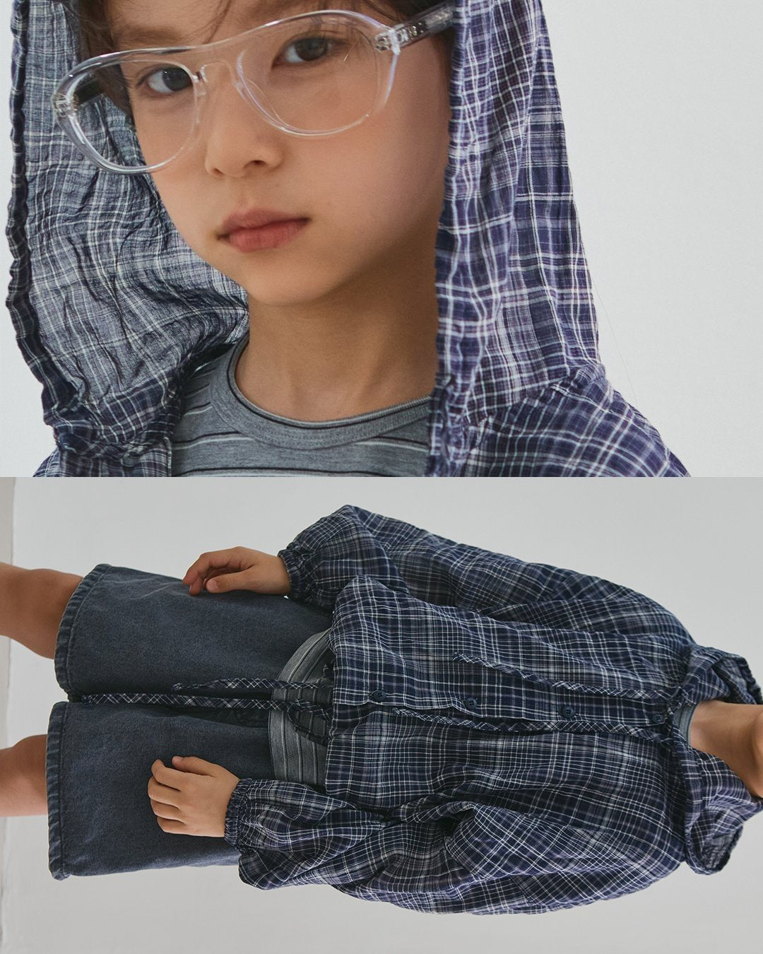 【予約】check hood shirt / minimal